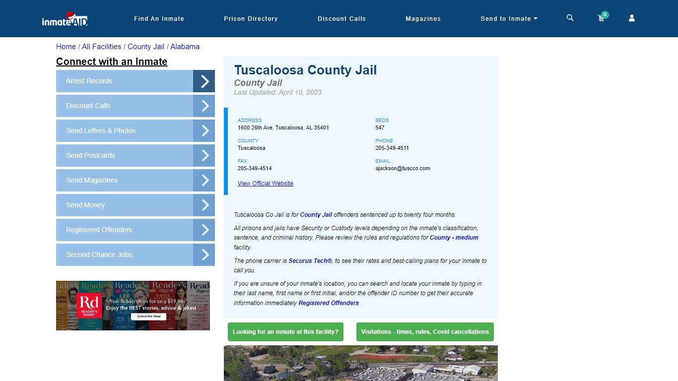 Tuscaloosa County Jail - Inmate Locator - Tuscaloosa, AL