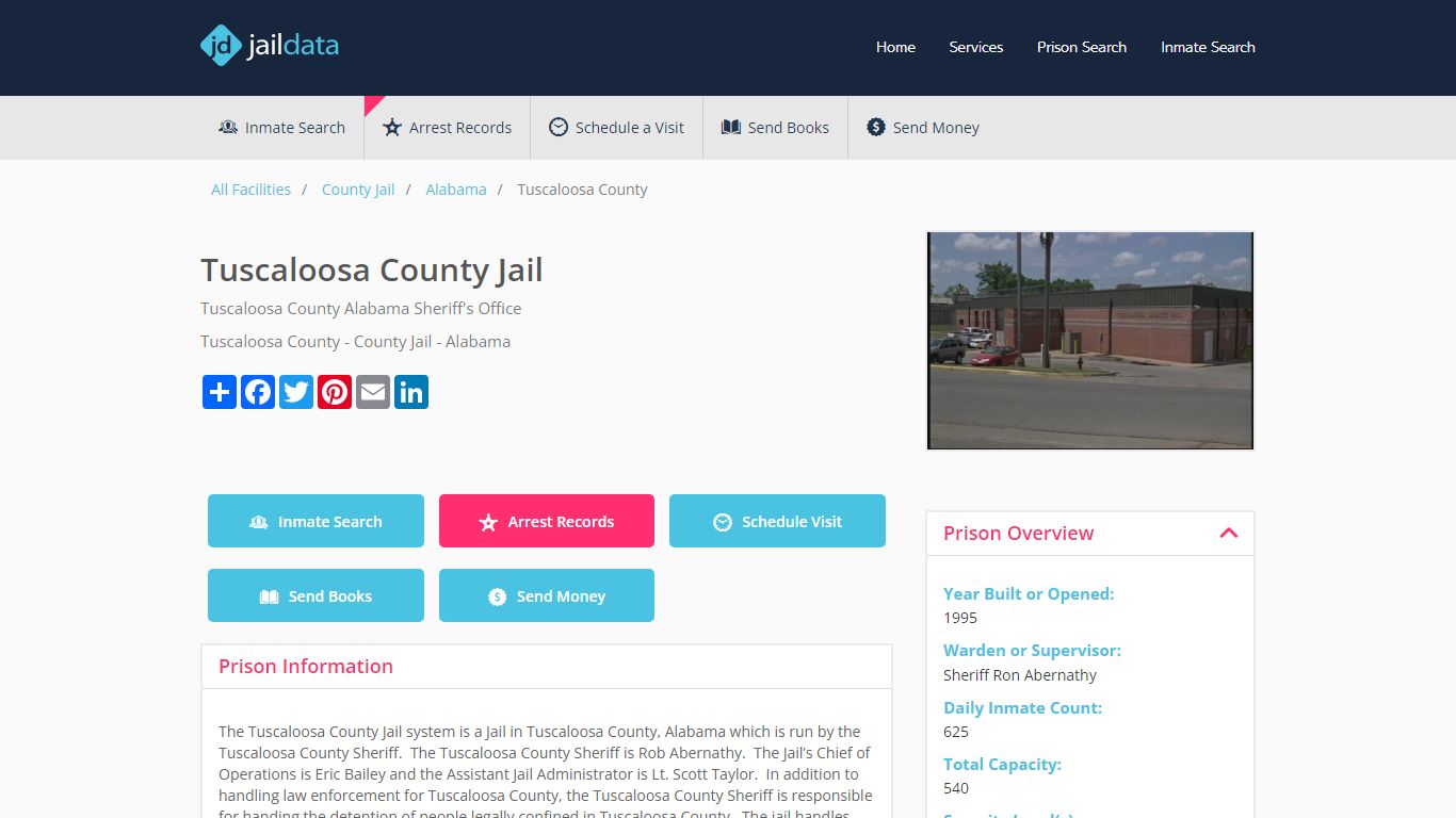 Tuscaloosa County Jail in Alabama: Inmate Search, Visitation, Commissary